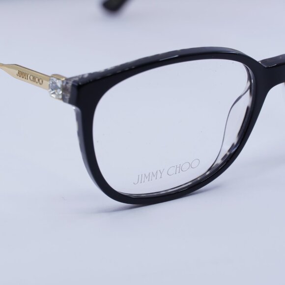 Final Price! Jimmy Choo JC302 07T3 00 Black/Gold Eyeglasses 53mm - Picture 6 of 10
